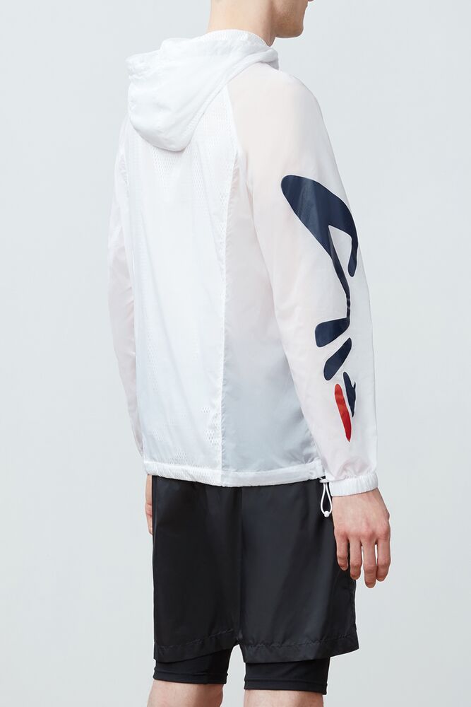 Fila Conrad Half Zip Jacket Wht/Peac/Cred | OSPZ78635