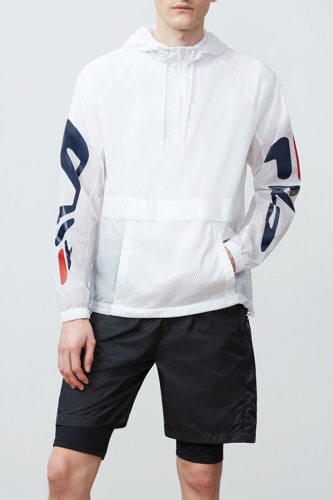 Fila Conrad Half Zip Jacket Wht/Peac/Cred | OSPZ78635