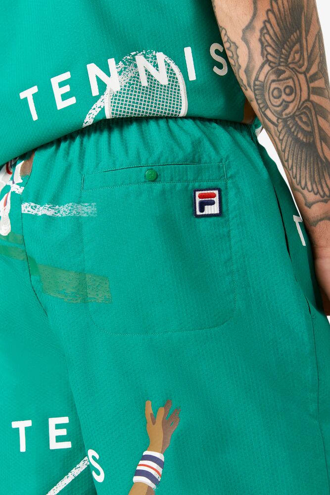 Fila Cook Seersucker Short Verde | LVJD19705