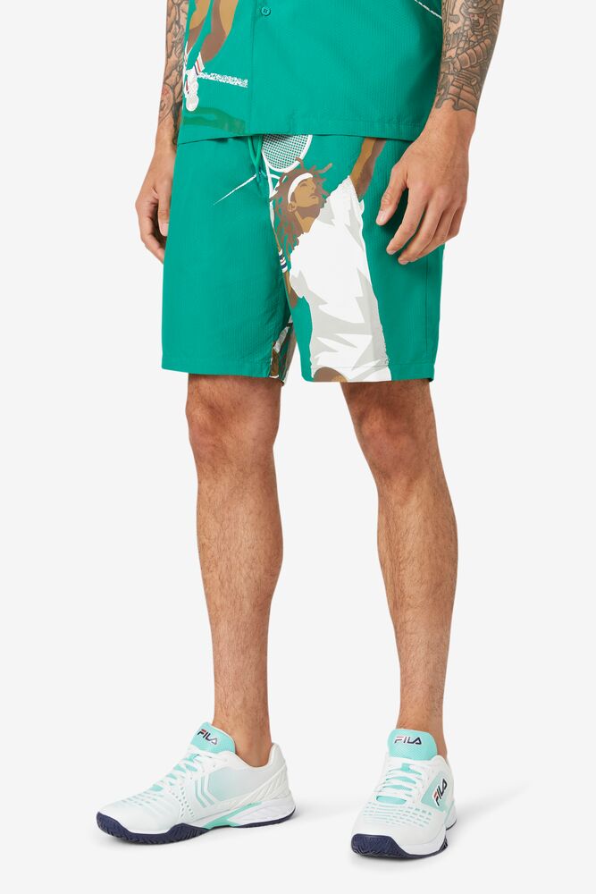 Fila Cook Seersucker Short Verde | LVJD19705