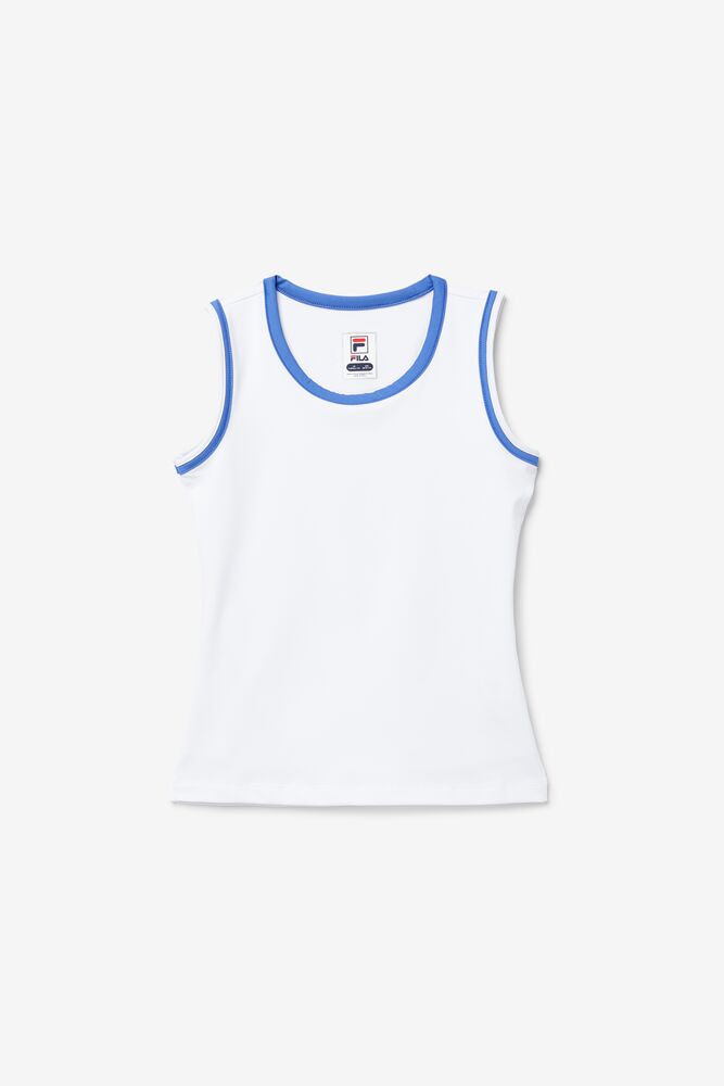 Fila Core Fullback Tank Blancas Azules | CDKR29065