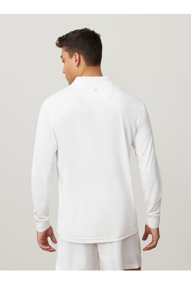 Fila Crestable Long Sleeve Polo Blancas | EJMW58014