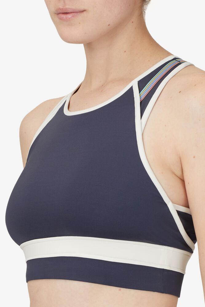 Fila Cross Court Cross Back Bra Top Indigo Blancas | OJQY93608