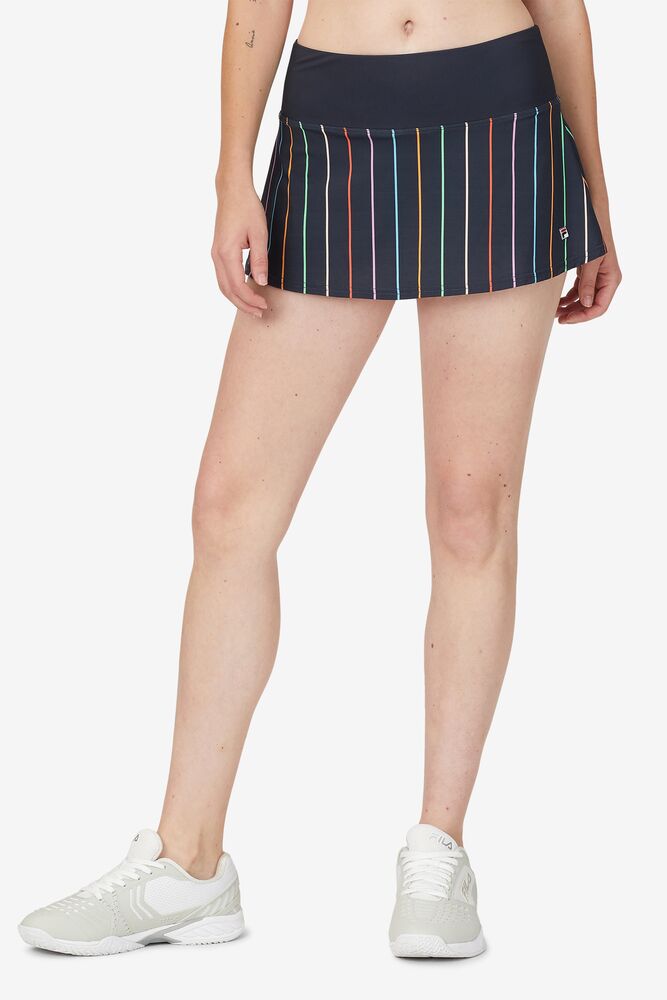 Fila Cross Court Stripe Skort Indigo | JKFY29451