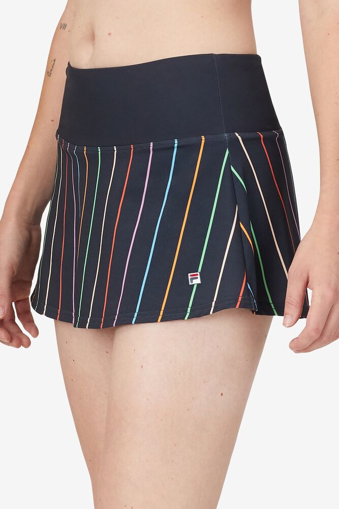 Fila Cross Court Stripe Skort Indigo | TCUM04873