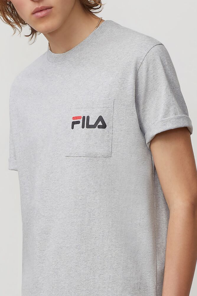 Fila Curtis Pocket Tee Ltgreymarl | SRFD47816