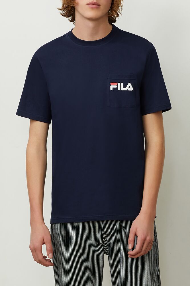 Fila Curtis Pocket Tee Peacoat | ESUC30751