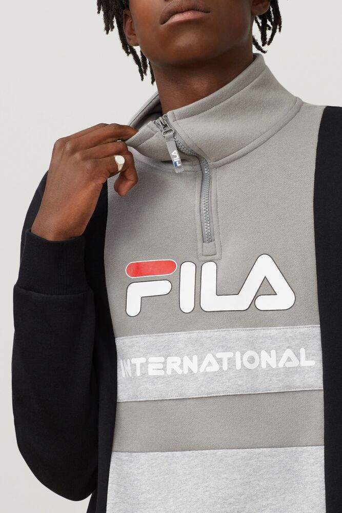 Fila Damiano Funnel Neck Sweatshirt Blk/Fgry/Lgrym | YJMU32947