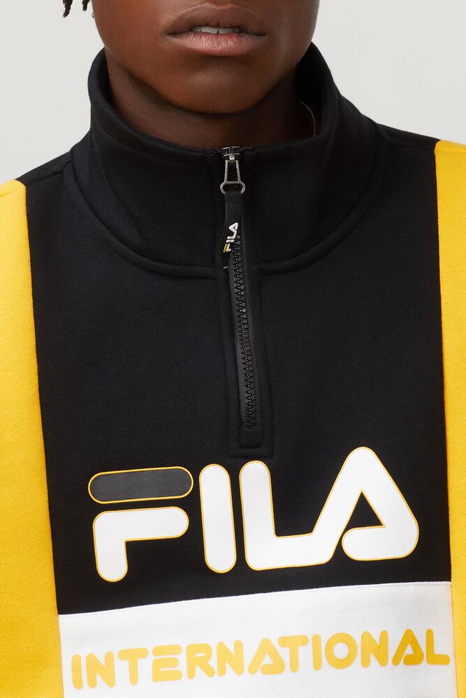 Fila Damiano Funnel Neck Sweatshirt Gfus/Blk/Wht | RGPE78265