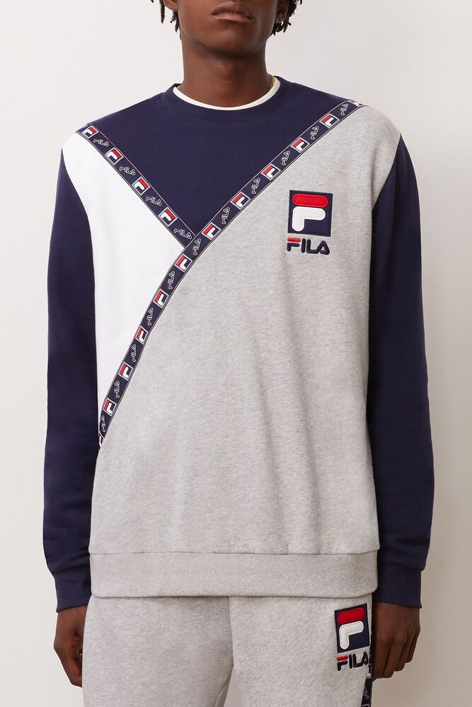 Fila Daniel Sweatshirt Ltgreym | OKEB21784