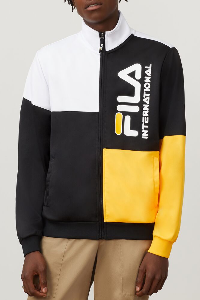 Fila Daniele Track Jacket Blk/Gfus/Wht | RSFQ59708