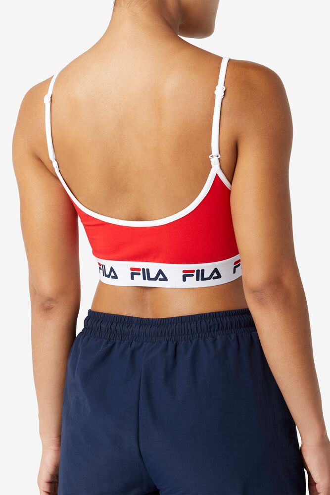 Fila Deeba Bra Top Rojas Blancas | UTOG87465