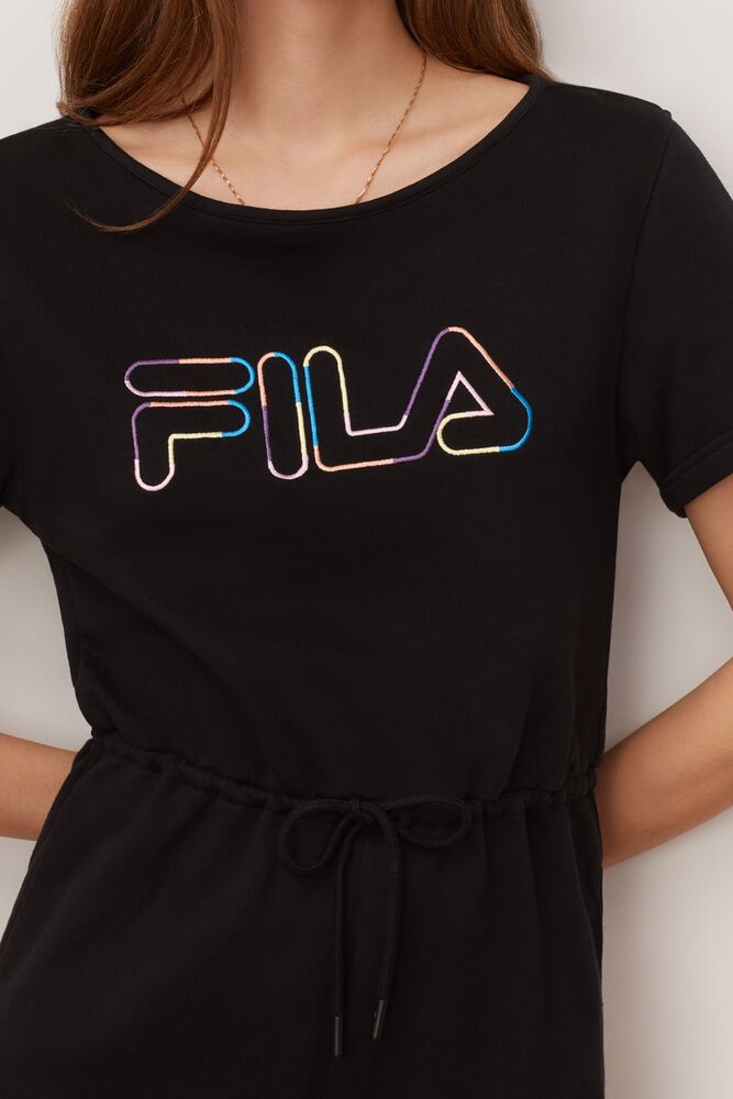 Fila Delaney Romper Negras | AKOM21475