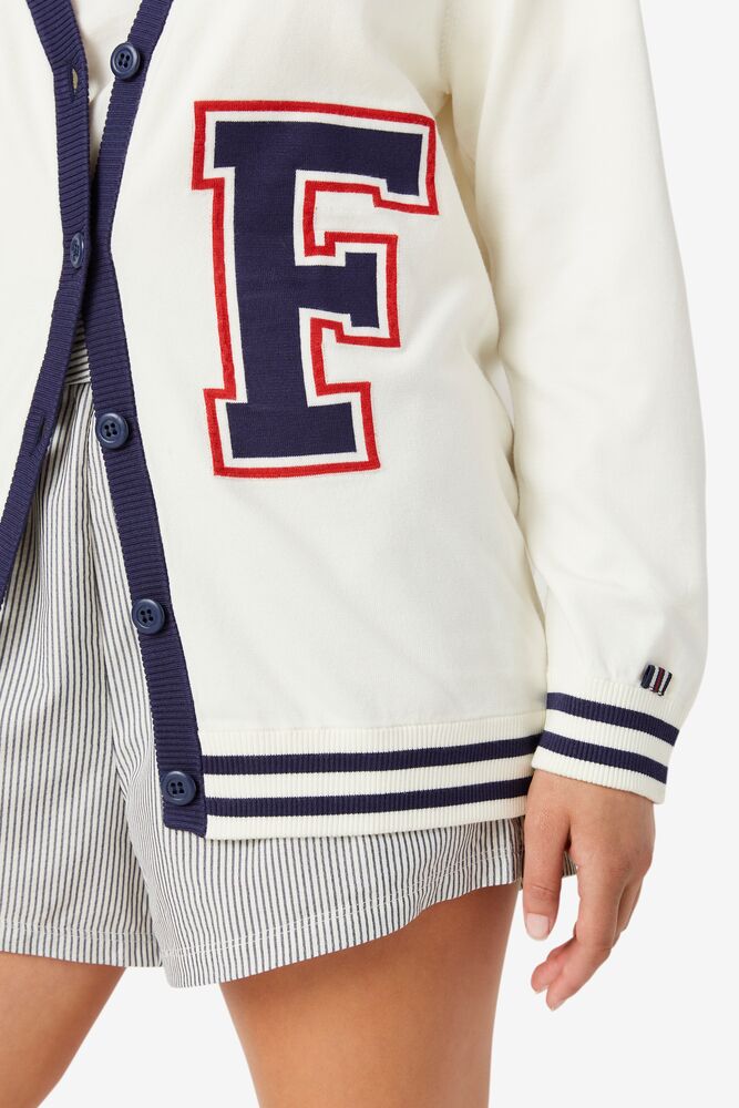 Fila Delfina Cardigan Blancas | SYFT10643