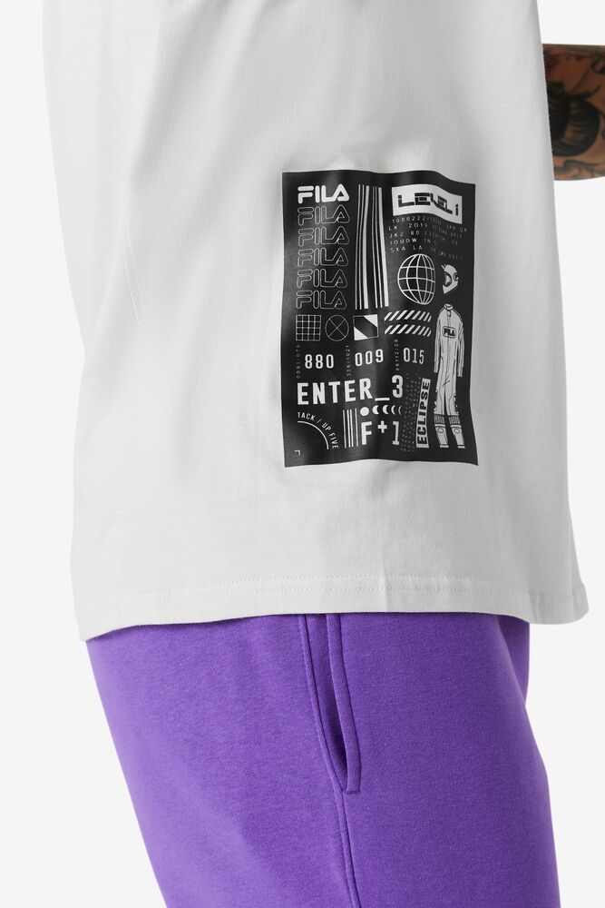 Fila Deltalife Graphic Tee 104 Lunar Rock | RFJY03127