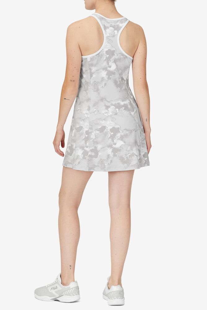 Fila Deuce Court Printed Dress Wht/Multiprt | HFYR97083