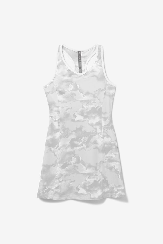 Fila Deuce Court Printed Dress Wht/Multiprt | HFYR97083