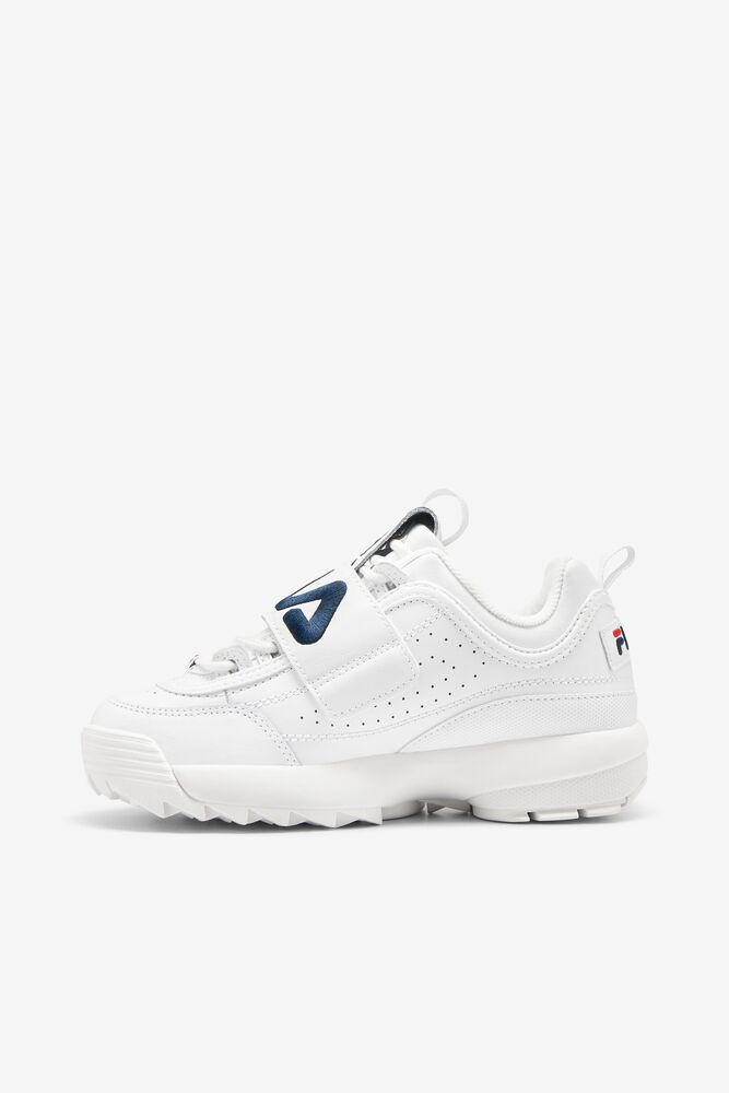 Fila Disruptor 2 Applique Sneakers Blancas Azul Marino Rojas | HFBA63902