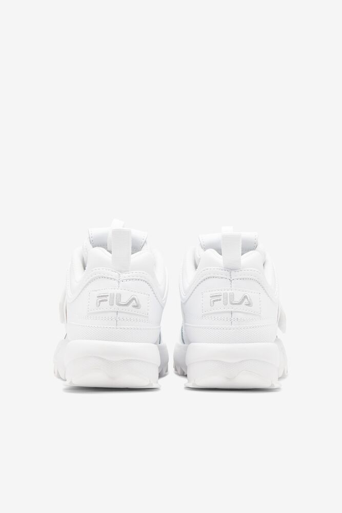 Fila Disruptor 2 Applique Sneakers Blancas Plateadas Blancas | QJAK14732