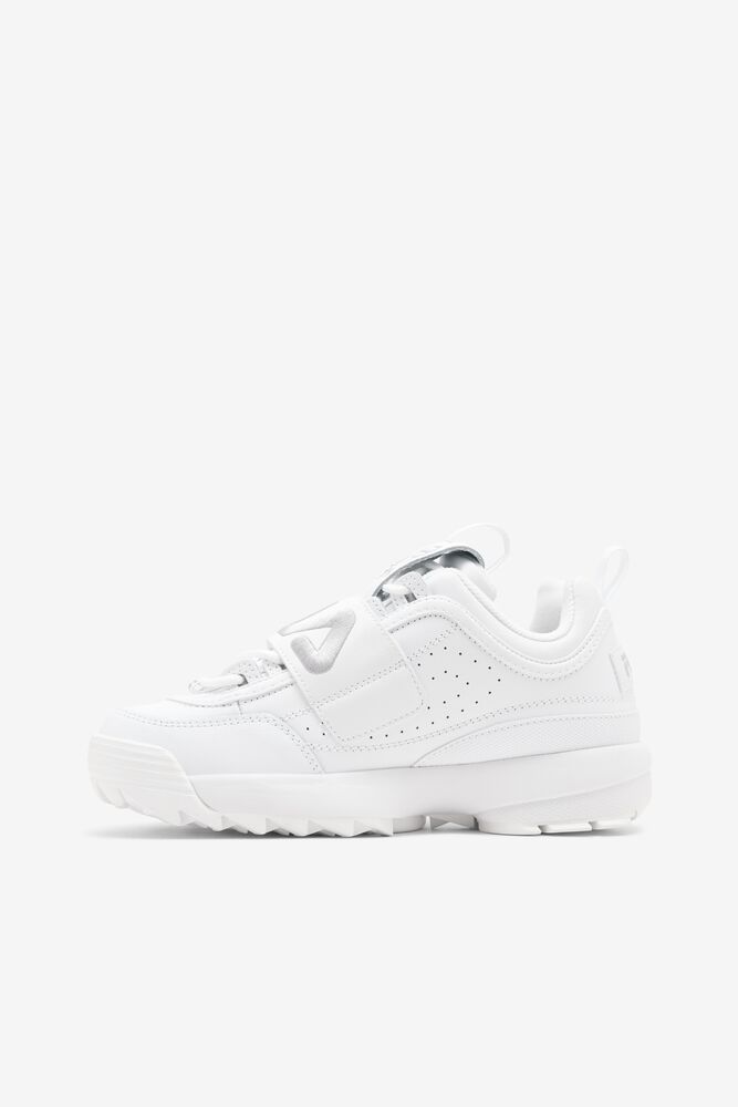 Fila Disruptor 2 Applique Sneakers Blancas Plateadas Blancas | QJAK14732