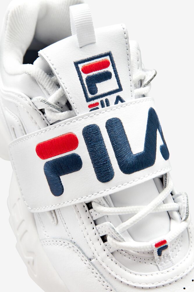 Fila Disruptor 2 Applique Sneakers Blancas Azul Marino Rojas | IGNT60437