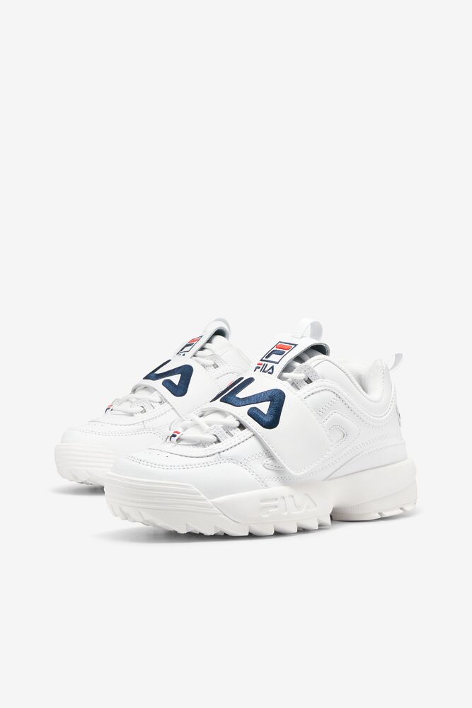 Fila Disruptor 2 Applique Sneakers Blancas Azul Marino Rojas | IGNT60437