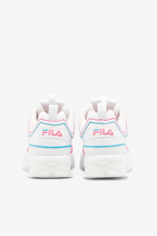 Fila Disruptor 2 Contrast Piping Sneakers Blancas Rosas Azules | IGQY86427