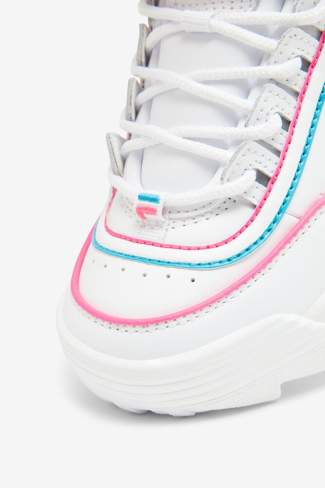 Fila Disruptor 2 Contrast Piping Sneakers Blancas Rosas Azules | IGQY86427