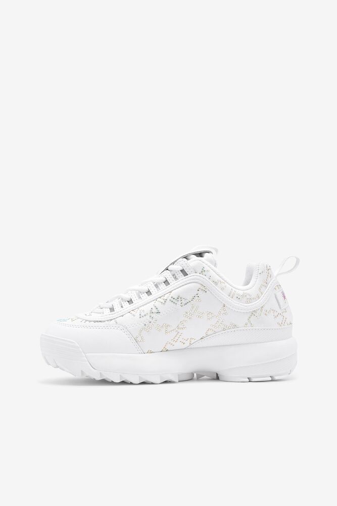 Fila Disruptor 2 Diamante Sneakers Wht/Wht/Irid | CIOB17230