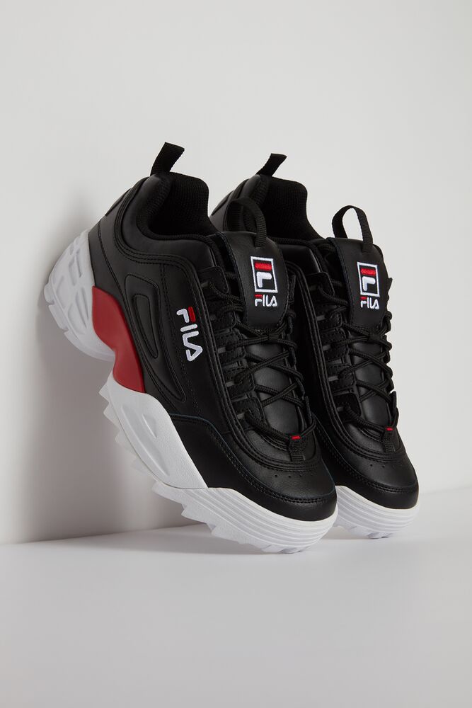 Fila Disruptor 2 Lab Sneakers Negras Rojas Blancas | WEPK93741