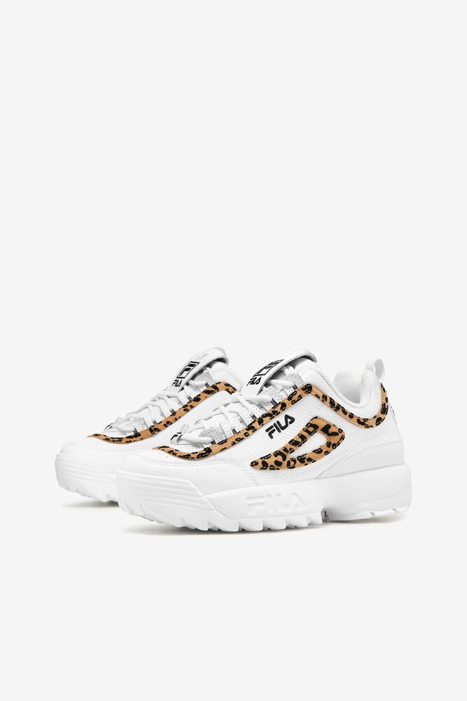 Fila Disruptor 2 Leopard Sneakers Blancas Negras Blancas | JYFB74206