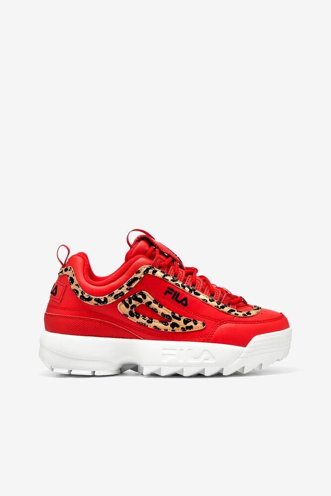 Fila Disruptor 2 Leopard Sneakers Rojas Negras Blancas | SHBZ62571