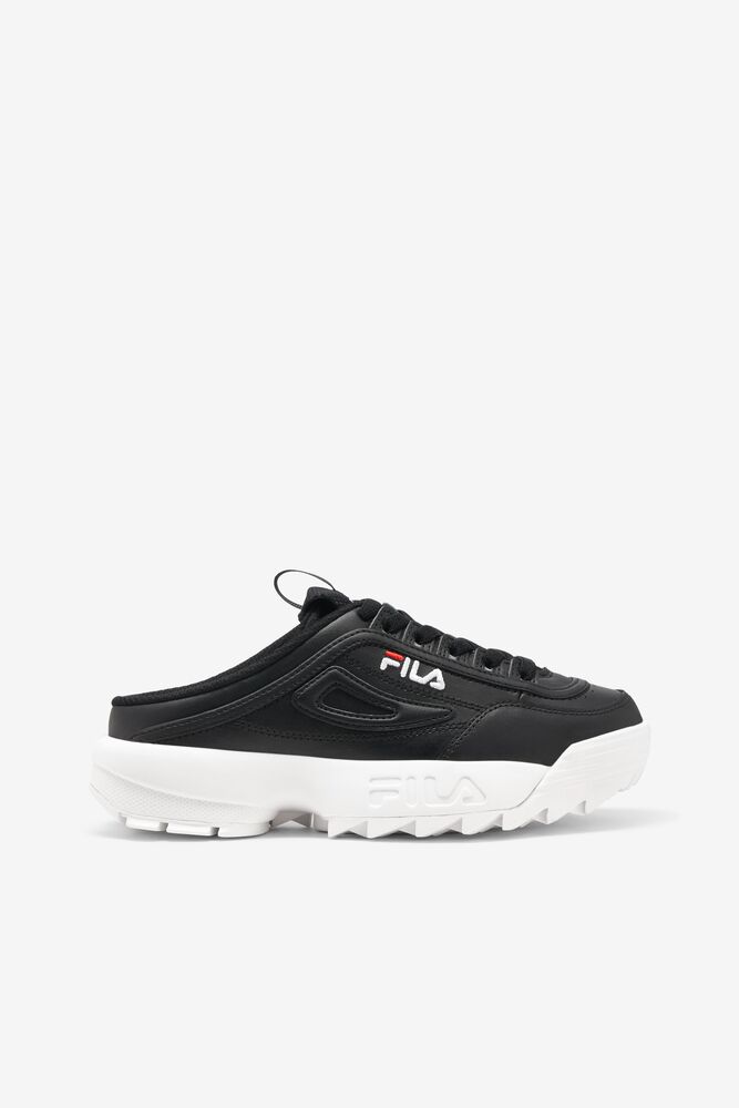 Fila Disruptor 2 Mule Sneakers Negras Blancas Rojas | RKWZ92168