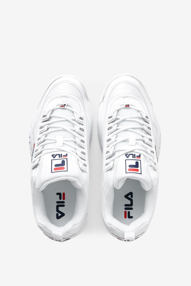 Fila Disruptor 2 No-sew Sneakers Wht/Fnvy/Fred | HADV28059