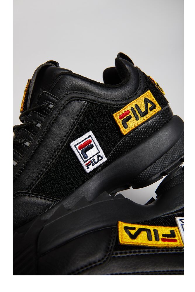 Fila Disruptor 2 Patches Sneakers Blk/Blk/Blk | HSEM42798