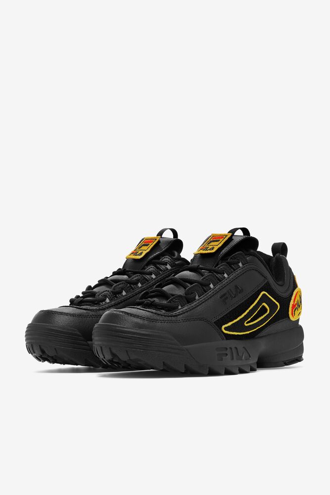 Fila Disruptor 2 Patches Sneakers Negras | KEWB57321