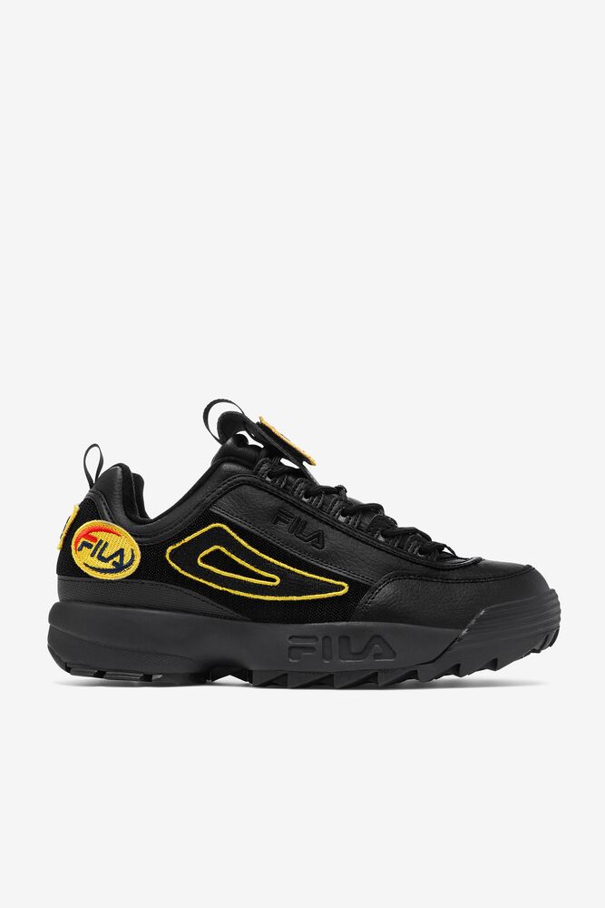 Fila Disruptor 2 Patches Sneakers Negras | KEWB57321