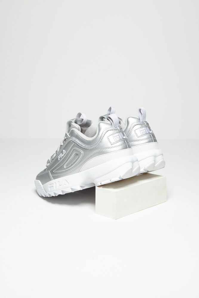 Fila Disruptor 2 Premium Metallic Sneakers Msil/Msil/Wht | ULOB62179