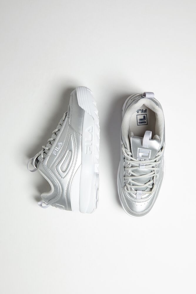 Fila Disruptor 2 Premium Metallic Sneakers Msil/Msil/Wht | ULOB62179