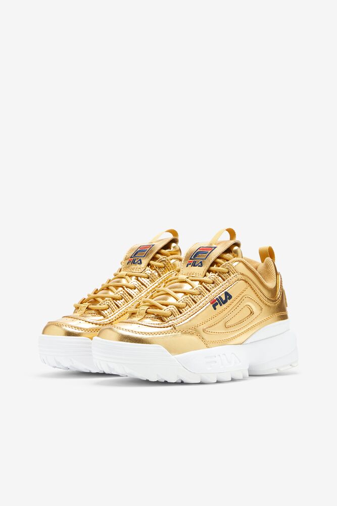 Fila Disruptor 2 Premium Metallic Sneakers Mgld/Mgld/Wht | WTXQ63502