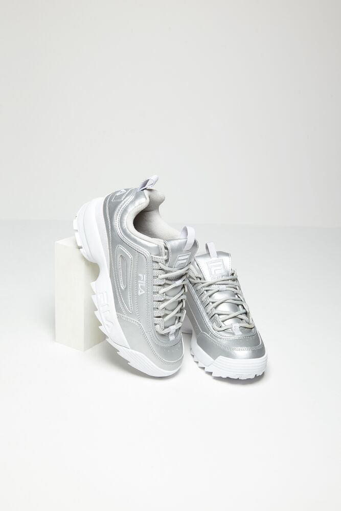 Fila Disruptor 2 Premium Metallic Sneakers Msil/Msil/Wht | JDWS43528