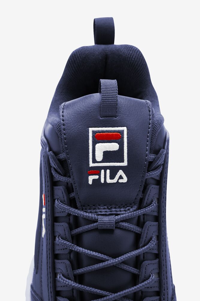 Fila Disruptor 2 Premium Sneakers Azul Marino Blancas Rojas | YXZL73926