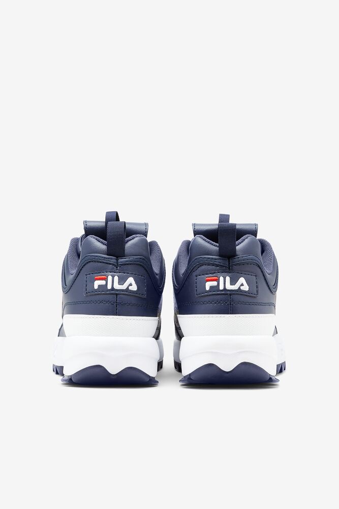 Fila Disruptor 2 Premium Sneakers Azul Marino Rojas Blancas | EBSX89061