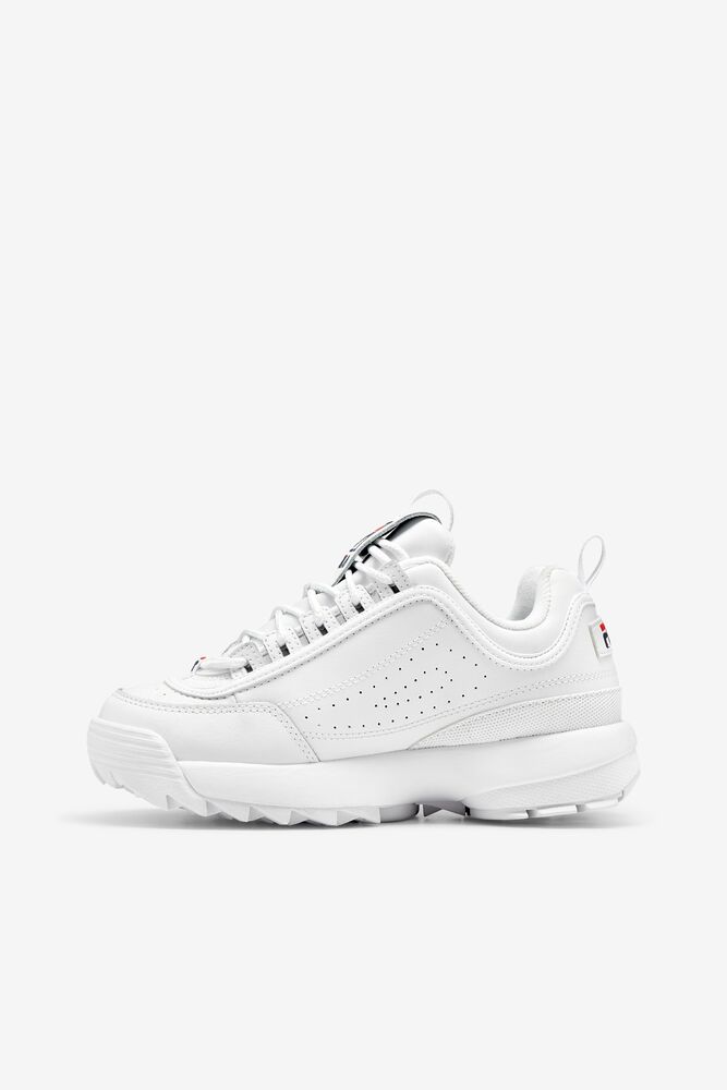 Fila Disruptor 2 Premium Sneakers Blancas Azul Marino Rojas | QVDJ91628