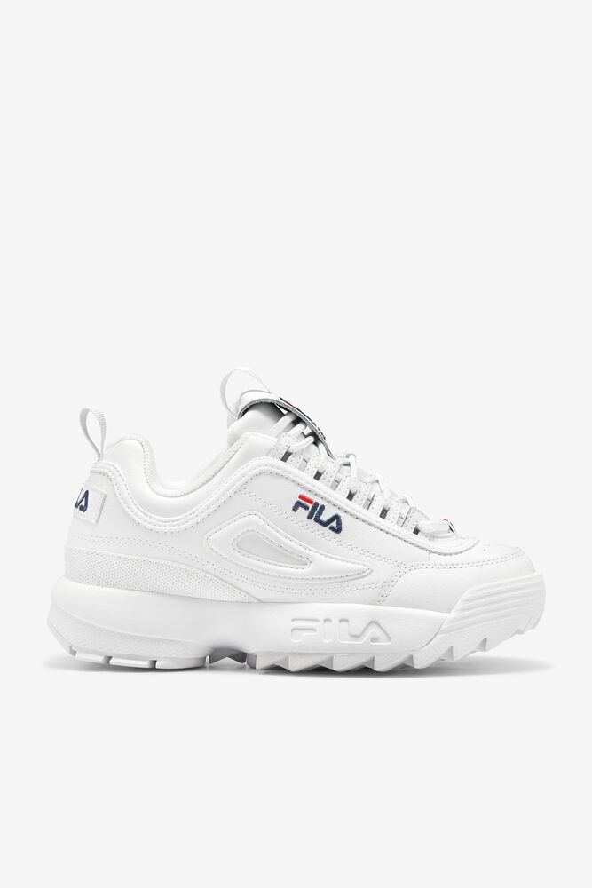 Fila Disruptor 2 Premium Sneakers Blancas Azul Marino Rojas | PMCU93872