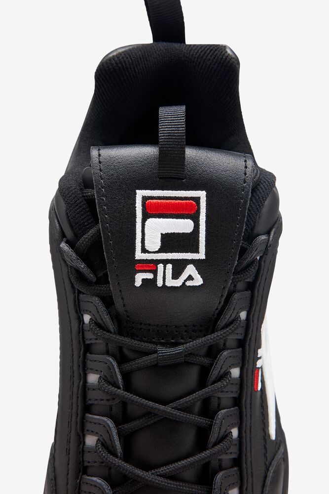 Fila Disruptor 2 Premium Sneakers Negras Blancas Rojas | JKXB27651