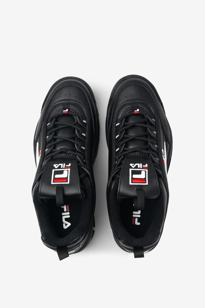 Fila Disruptor 2 Premium Sneakers Negras Blancas Rojas | JKXB27651