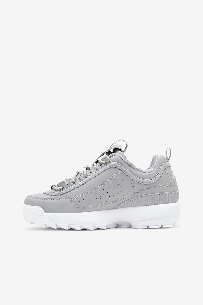 Fila Disruptor 2 Premium Sneakers Plateadas Blancas Blancas | PNFI93518