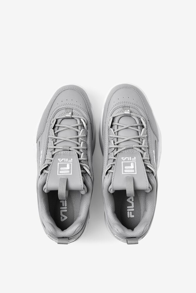 Fila Disruptor 2 Premium Sneakers Plateadas Blancas Blancas | PNFI93518