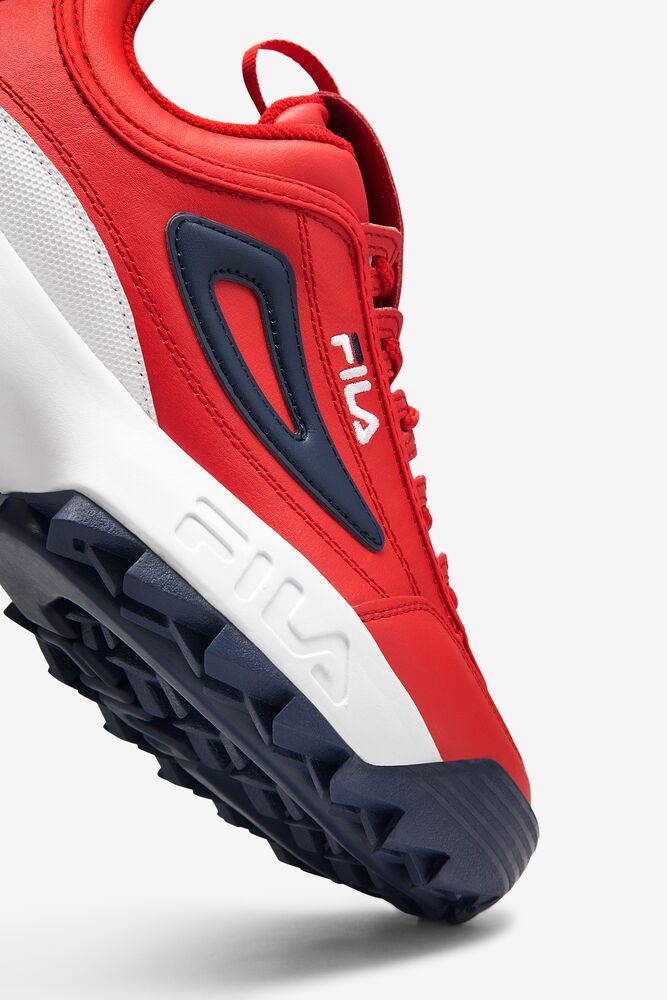 Fila Disruptor 2 Premium Sneakers Rojas Blancas Azul Marino | QFEX78135